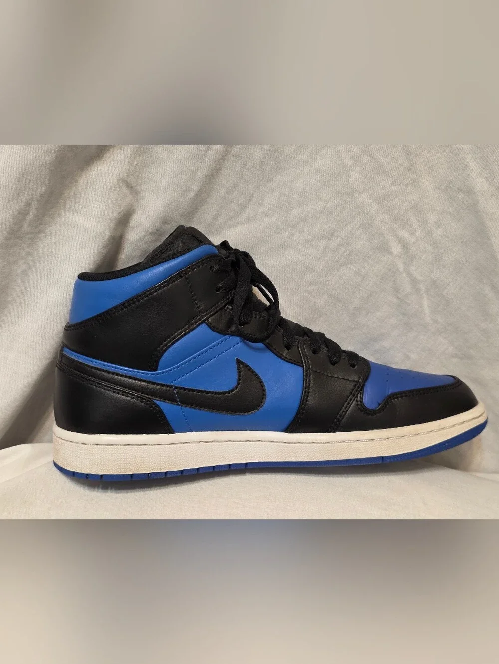 Nike Air Jordan 1 Mid Black Royal Blue White DQ8426-042 Mens Sz 8